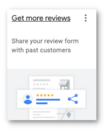 Screenshot of the "Get more reviews" box