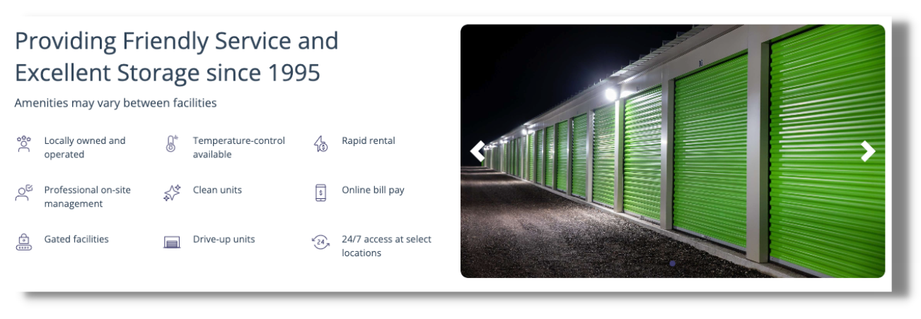 a screenshot of a photo with well-lit facility on a website