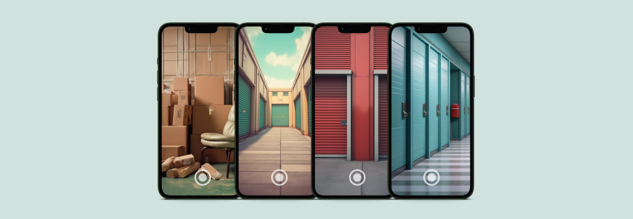photos of storage units on cell phones