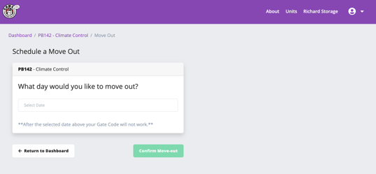 Schedule Move out Date