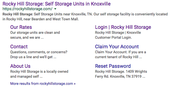 Rocky Hill Storage Search Result