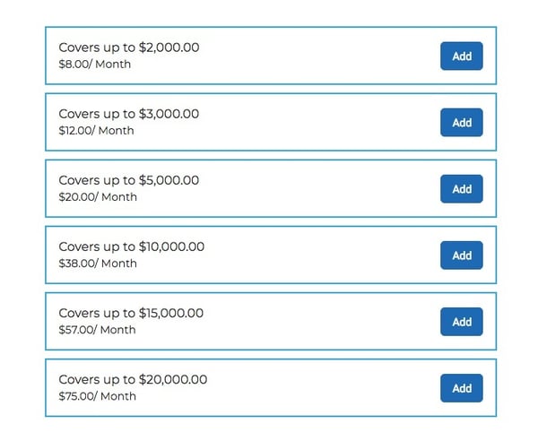 StoragePug lets you offer tenants the option of insurance during the rental process.