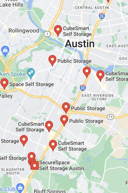 Google map of Austin, TX