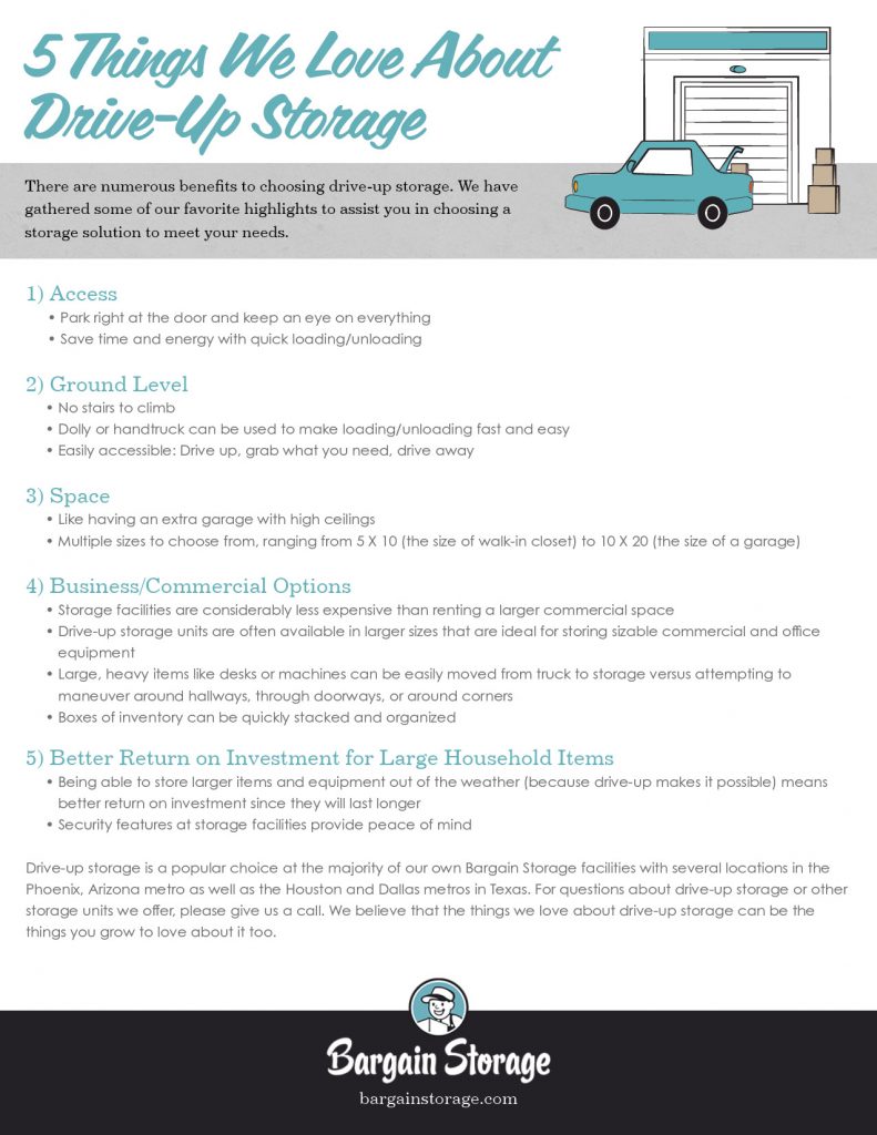 5 benefits of drive-up storage checklist