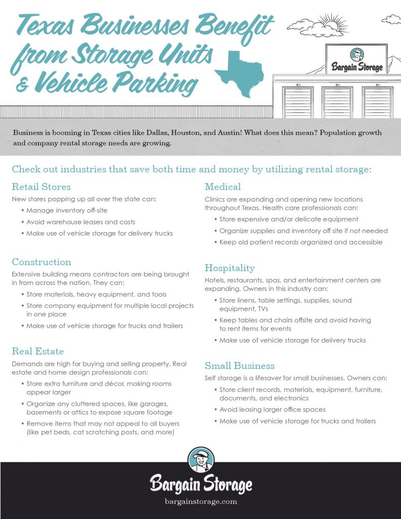 Storage Units and Vehicle Parking Business Use Benefits Checklist