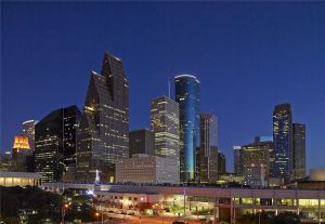 Houston skyline at dusk
