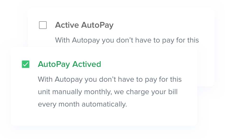 Activate AutoPay form. Activate AutoPay form.